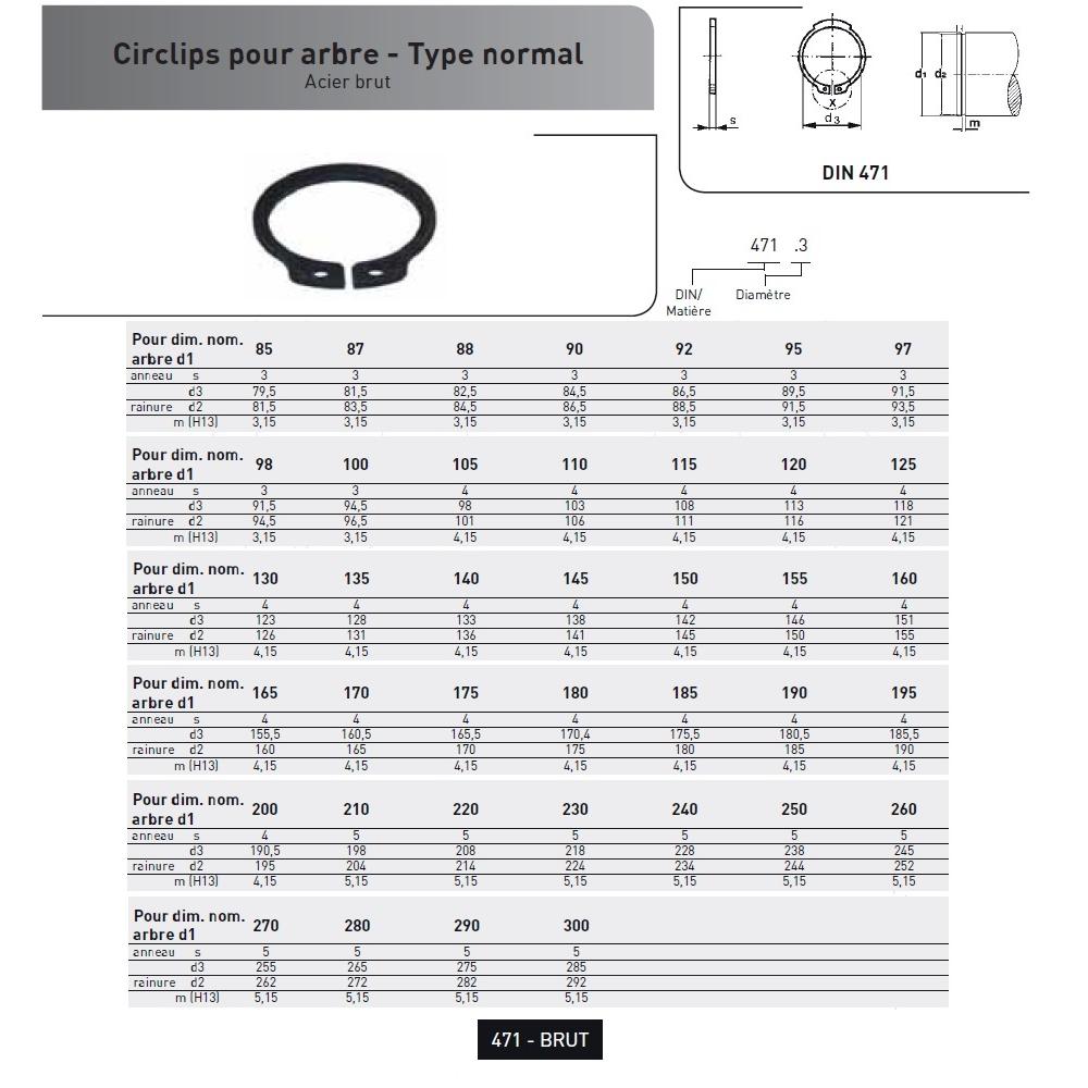 CIRCLIPS POUR ARBRE DIN 471 ACIER BRUT photo du produit Default L
