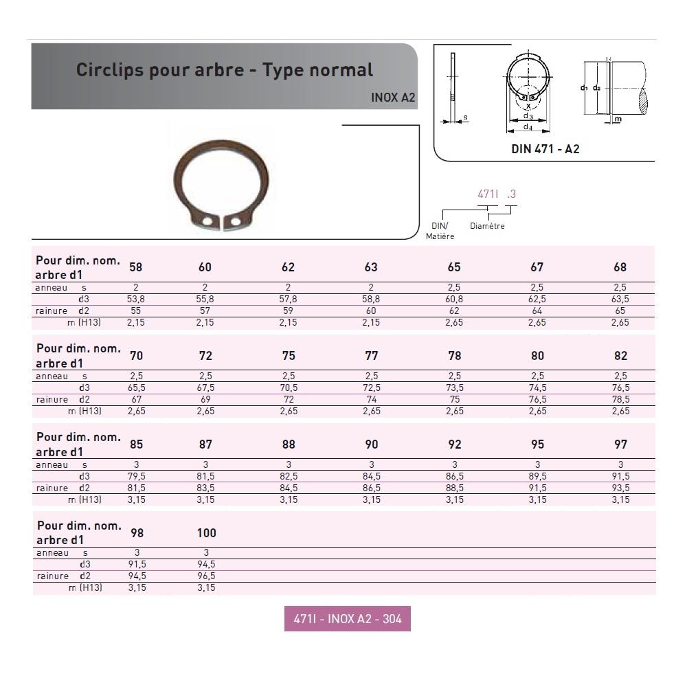 CIRCLIPS POUR ARBRE DIN 471 INOX photo du produit Default L