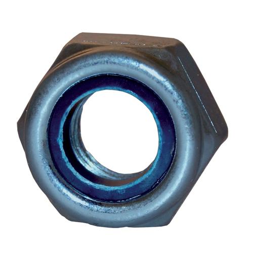 ECROU FREIN BAGUE NYLON DIN 985 CL.8 ACIER ZINGUE photo du produit