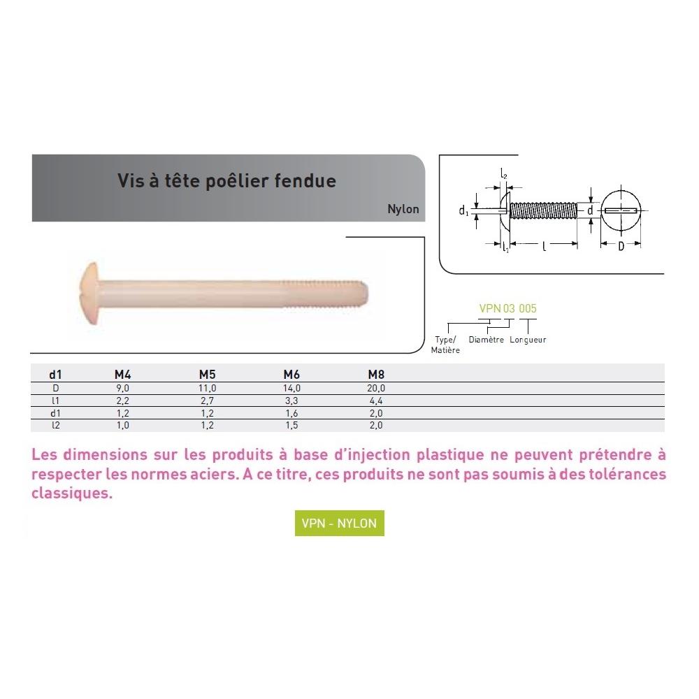 VIS POELIERS NYLON photo du produit Vue arrière L