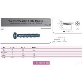 VIS THERMOPLAST TF POZI WN 1413 INOX A2 photo du produit Vue arrière M