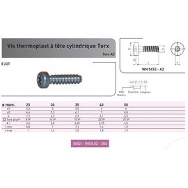 VIS DELTA PT® WN 5452 TCB TORX PLUS®/AUTOSERT® INOX A2 photo du produit Vue arrière M