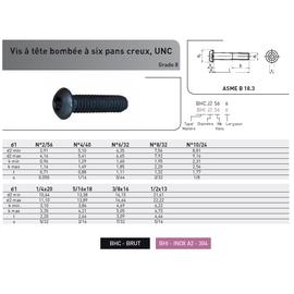VIS BHC PAS UNC - 39-44 HRC ACIER BRUT photo du produit Vue arrière M