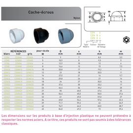 CACHE ECROU NYLON GRIS photo du produit Vue arrière M