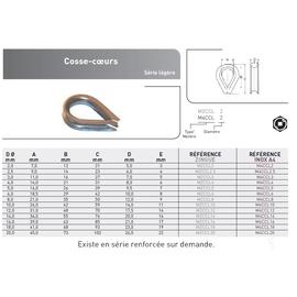 COSSE CŒUR LEGERE ACIER ZINGUE photo du produit Vue arrière M