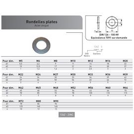 RONDELLE PLATE DIN 126 ACIER ZINGUE photo du produit Vue arrière M