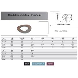 RONDELLE ONDUFLEX FORME A ACIER BRUT photo du produit Vue arrière M
