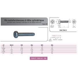 VIS AUTOFORMEUSE TC TORX DIN 7500C INOX A2 photo du produit Vue arrière M