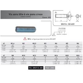VIS  STHC A BOUT CUVETTE DIN 916 ACIER BRUT 45H photo du produit Vue arrière M