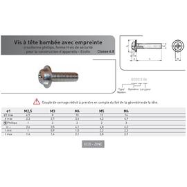VIS ECOFIX TC PHILLIPS ACIER ZINGUE CL 4.8 photo du produit Vue arrière M