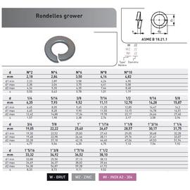 RONDELLE GROWER ACIER BRUT photo du produit Vue arrière M