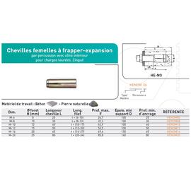 CHEV. FEMELLE A FRAPPER ACIER ZINGUE photo du produit Vue arrière M