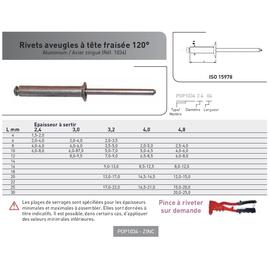 RIVET POP ISO 15978 TETE FRAISEE AL/AC photo du produit Vue arrière M