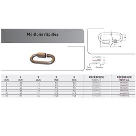 MAILLON RAPIDE ACIER ZINGUE photo du produit Vue arrière M