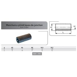 MANCHON CYLINDRIQUE ACIER ZINGUE photo du produit Vue arrière M