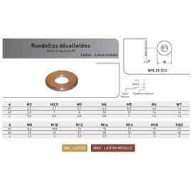 RONDELLE DECOLLETEE SERIE M NFE 25513 LAITON NICKELE photo du produit Vue arrière M