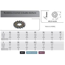 RONDELLE EVENTAIL DD NFE 27626 ACIER BRUT photo du produit Vue arrière M