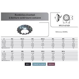 RONDELLE EVENTAIL AZV NFE 27627 INOX A4 photo du produit Vue arrière M