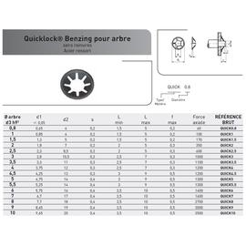 QUICKLOCK BENZING ACIER BRUT photo du produit Vue arrière M