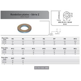 RONDELLE SERIE Z NFE 2513 ACIER ZINGUE photo du produit Vue arrière M