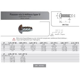 RIVET SIM UNI 7346 ACIER NICKELE photo du produit Vue arrière M