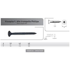 VIS TROMPETTE TYPE VISSAPLAC ACIER photo du produit Vue arrière M