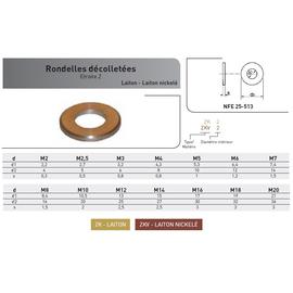 RONDELLE DECOLLETEE SERIE Z NFE 25513 LAITON NICKELE photo du produit Vue arrière M