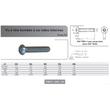 VIS METAUX TB TORX ISO 7380-1 ACIER ZINGUE CL8.8 photo du produit Vue arrière S